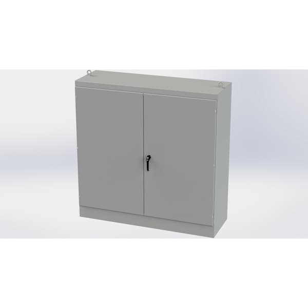 3 Point Latch with Padlock/Keylock Handle Electrical Enclosures, 72 in H, 24 in D, 72 in W